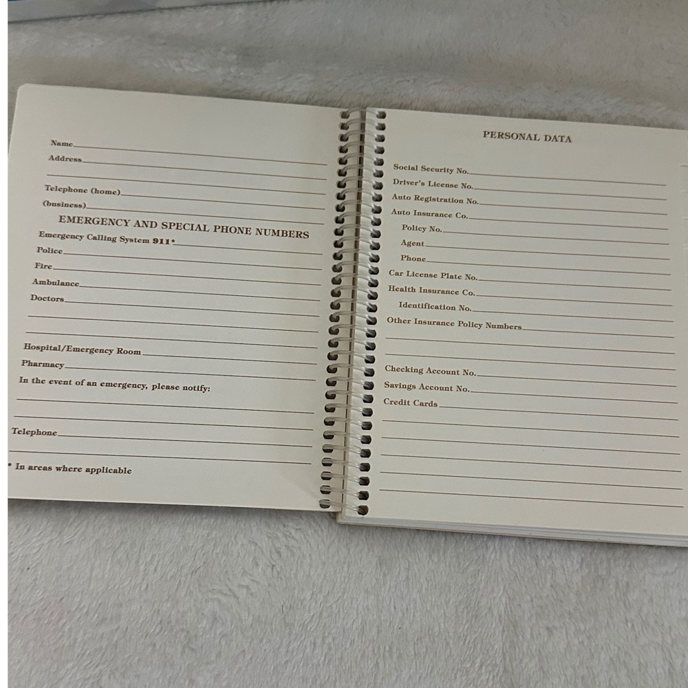 DaySpring Devotional Journal & Address Book Set Blue Botanical Excellent 2pc - Picture 9 of 10